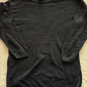 CHAVA Vintage Black Textured Knit Long Sleeve Tunic Sweater